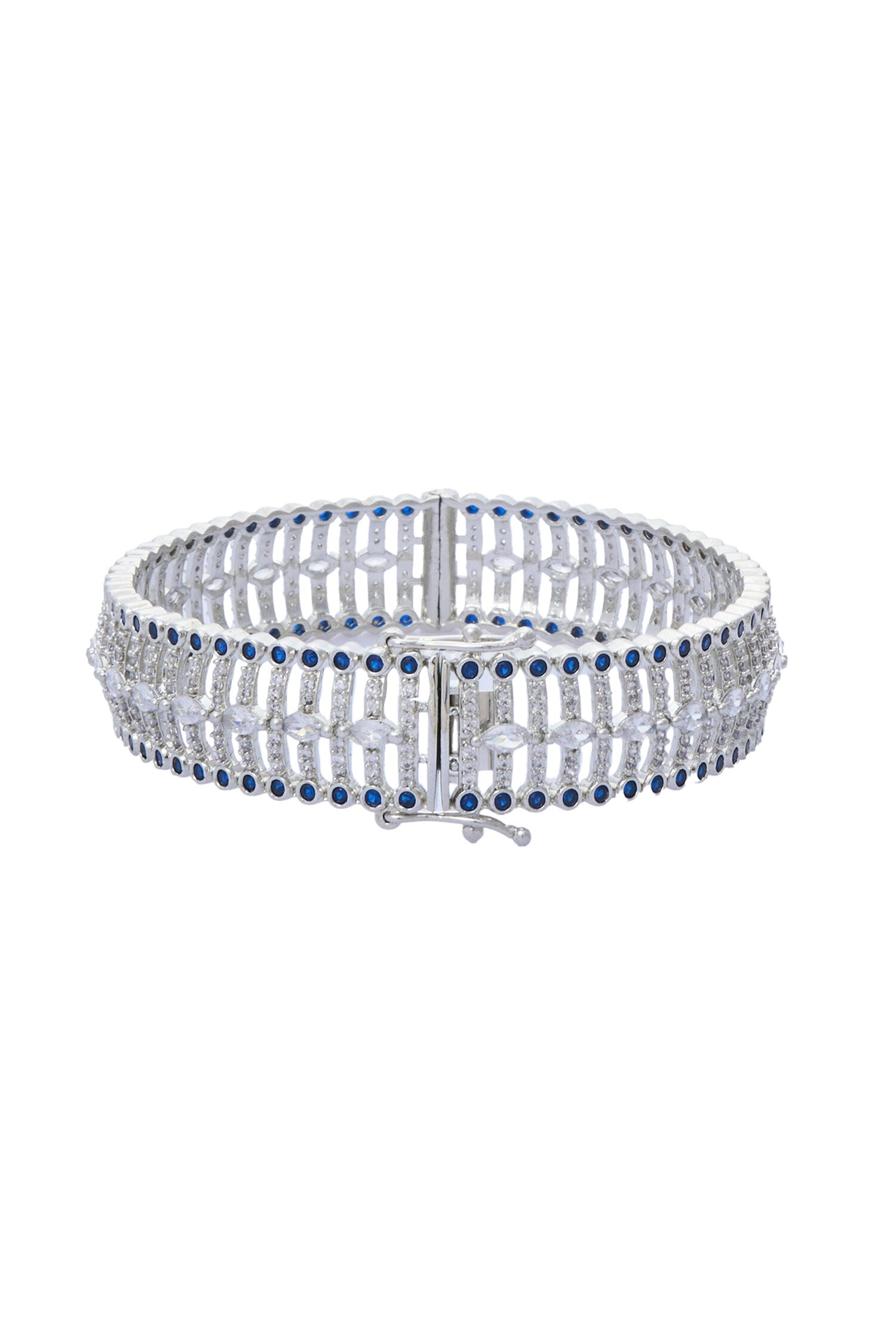 Moissanite Zircon Embellished Bangles - Set of 2 