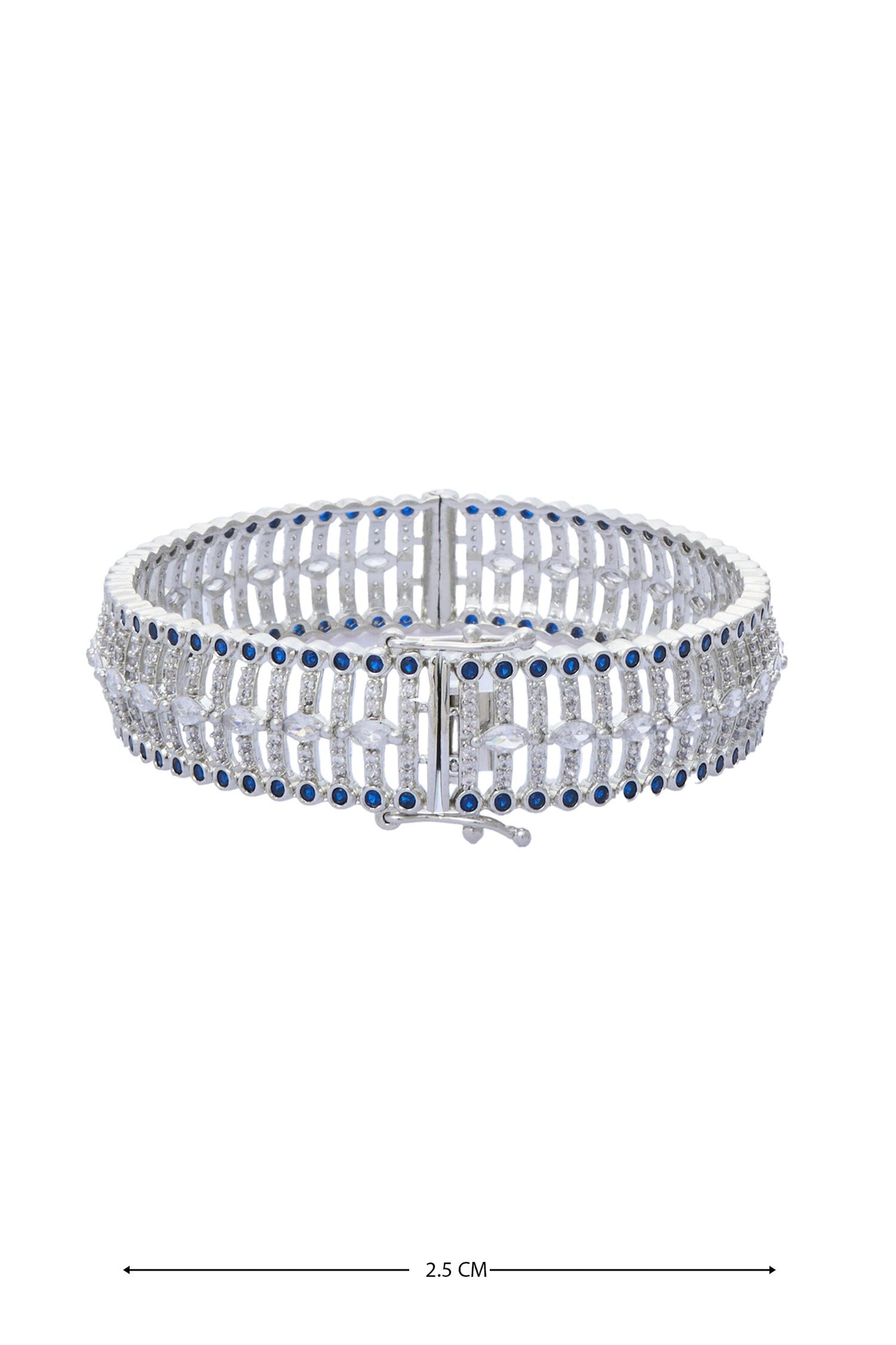 Moissanite Zircon Embellished Bangles - Set of 2 