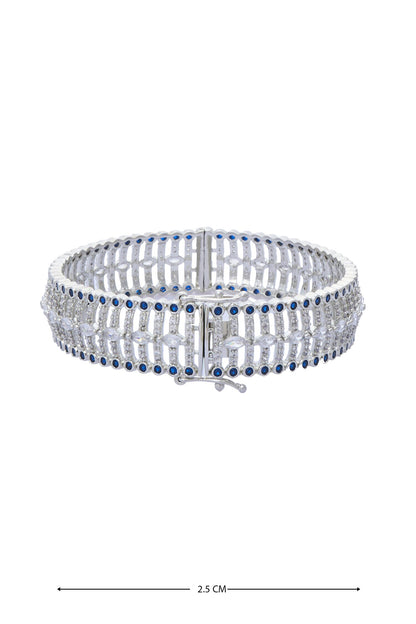 Moissanite Zircon Embellished Bangles - Set of 2 
