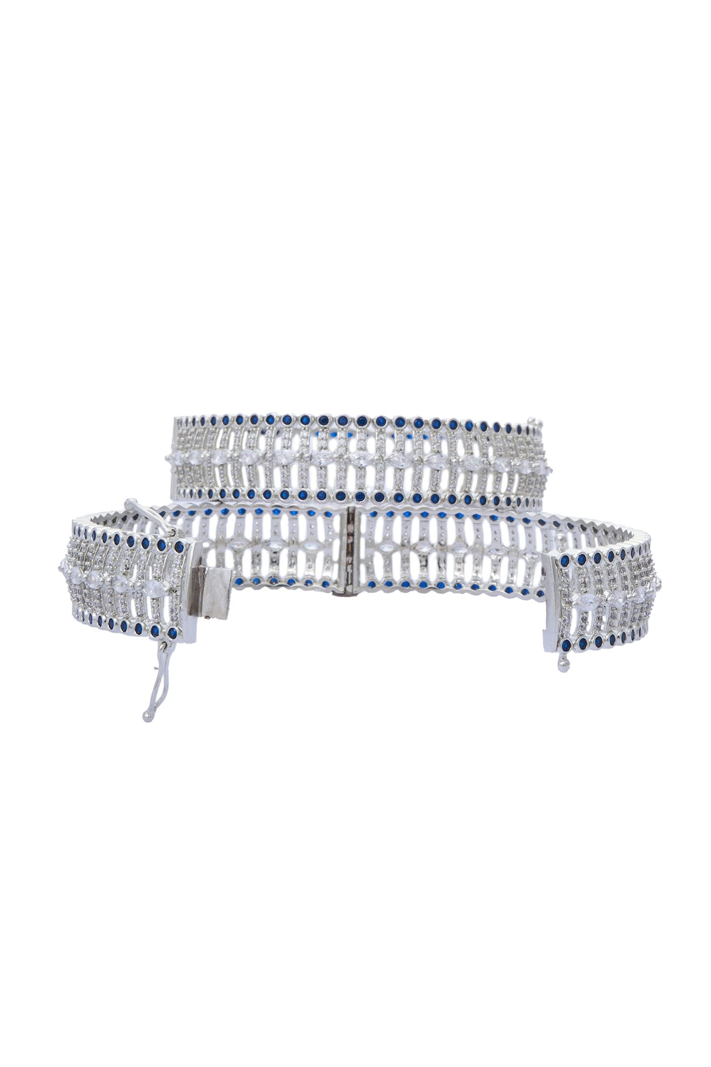 Moissanite Zircon Embellished Bangles - Set of 2 