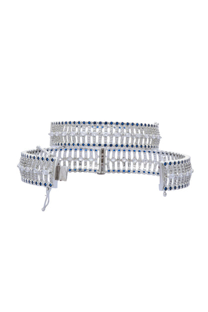 Moissanite Zircon Embellished Bangles - Set of 2 