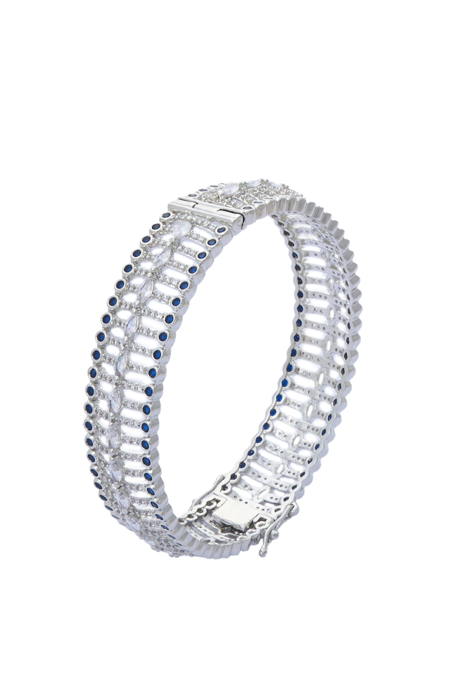Moissanite Zircon Embellished Bangles - Set of 2 