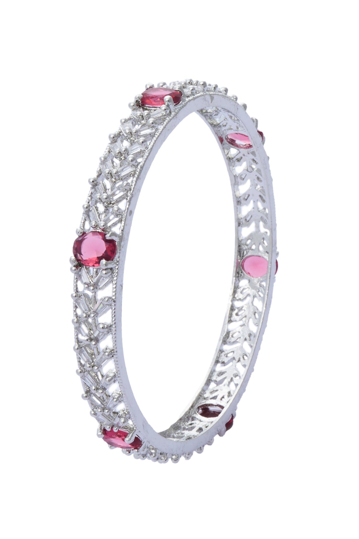 Zircon Embellished Bangles - Set of 2 