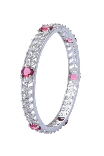 Zircon Embellished Bangles - Set of 2 