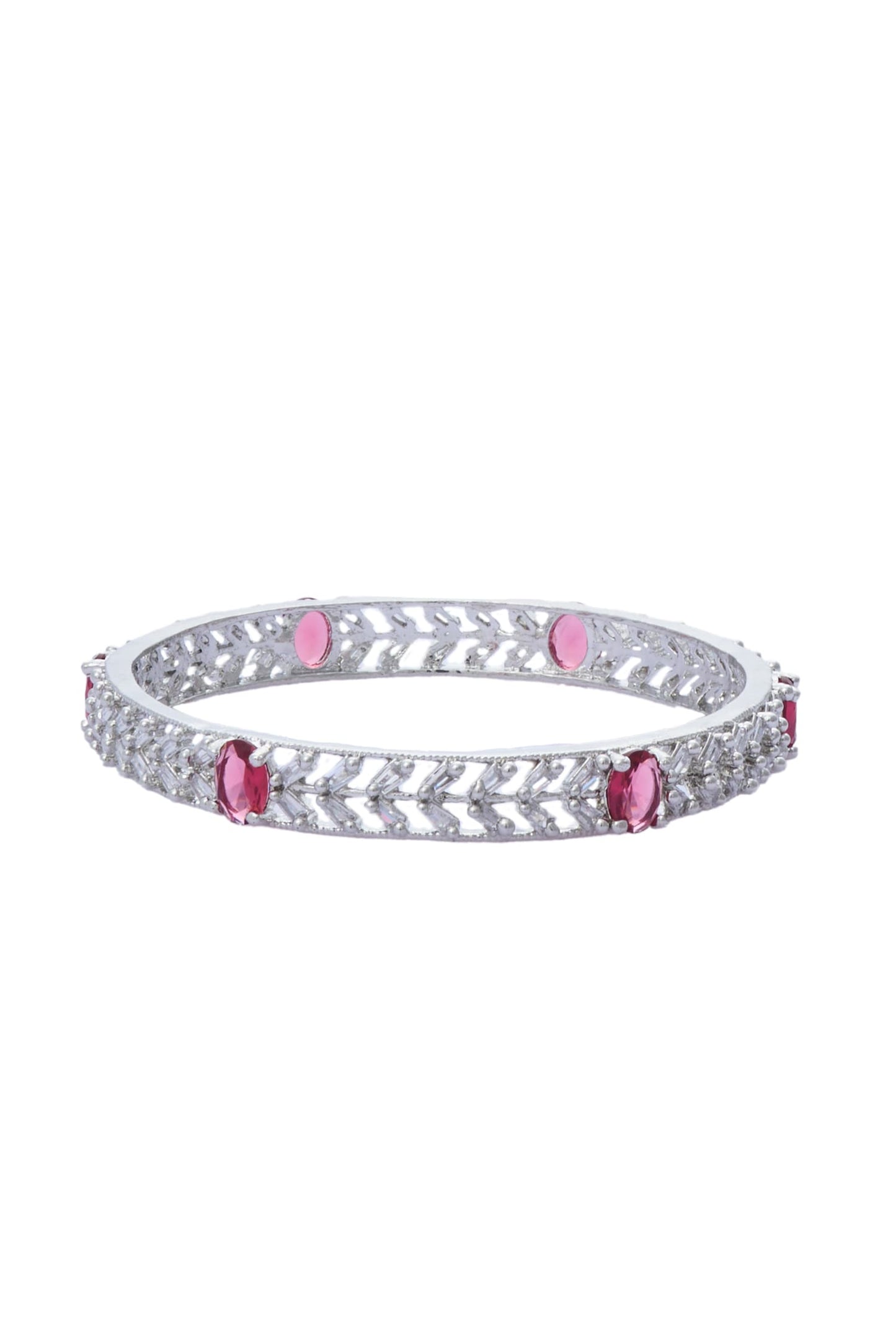 Zircon Embellished Bangles - Set of 2 