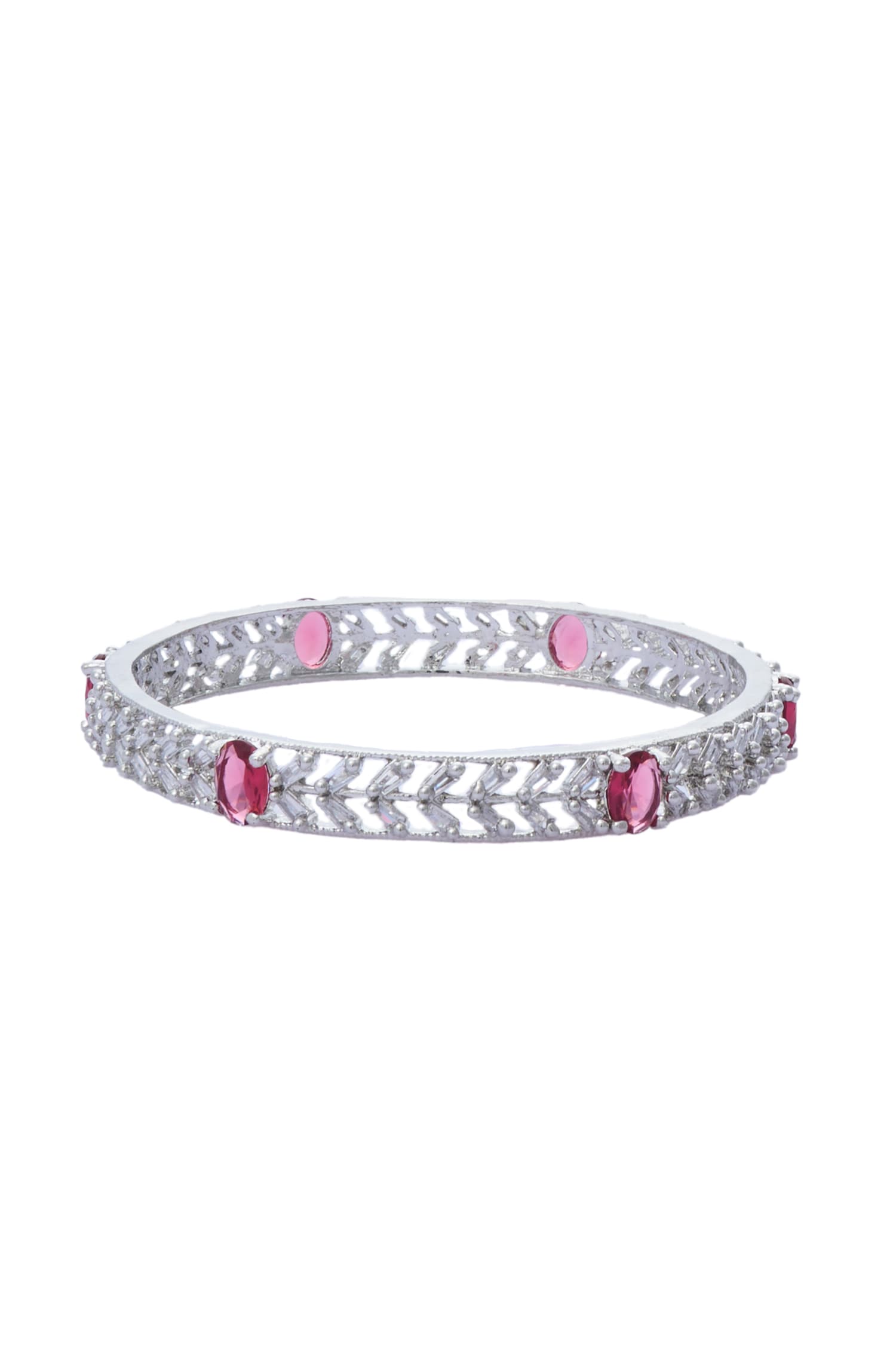 Zircon Embellished Bangles - Set of 2 