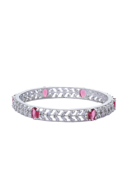 Zircon Embellished Bangles - Set of 2 