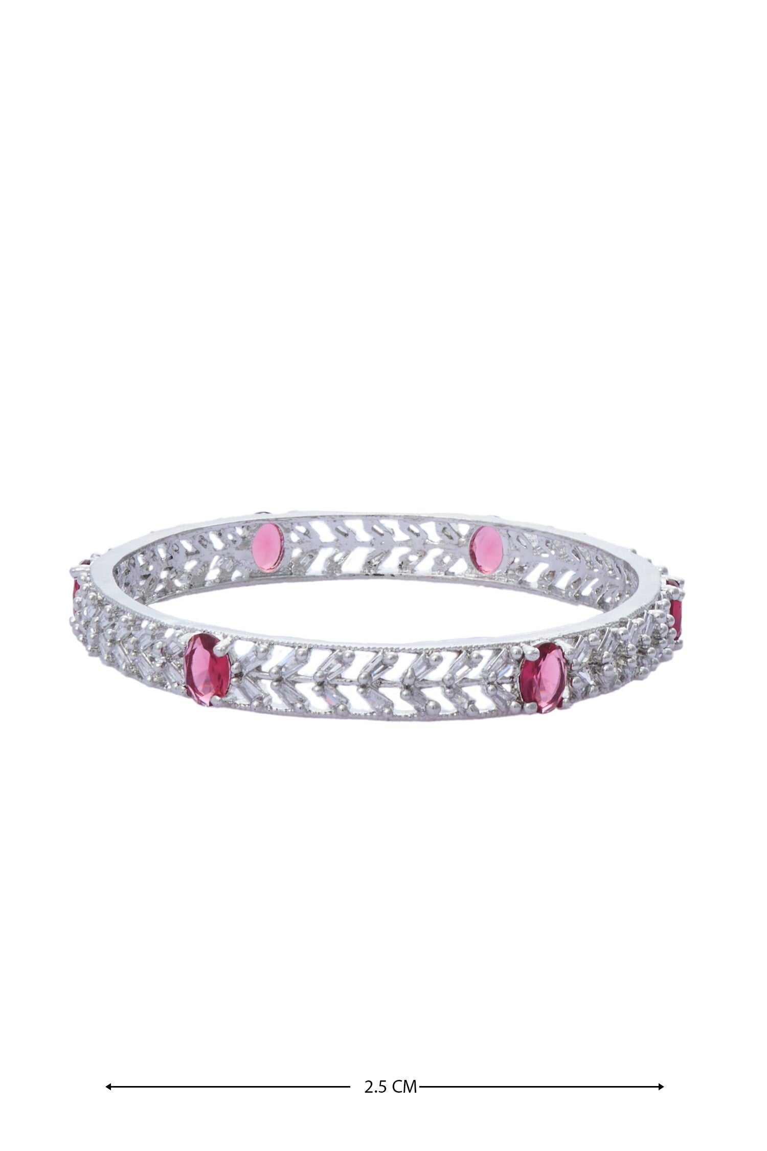 Zircon Embellished Bangles - Set of 2 