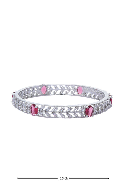 Zircon Embellished Bangles - Set of 2 