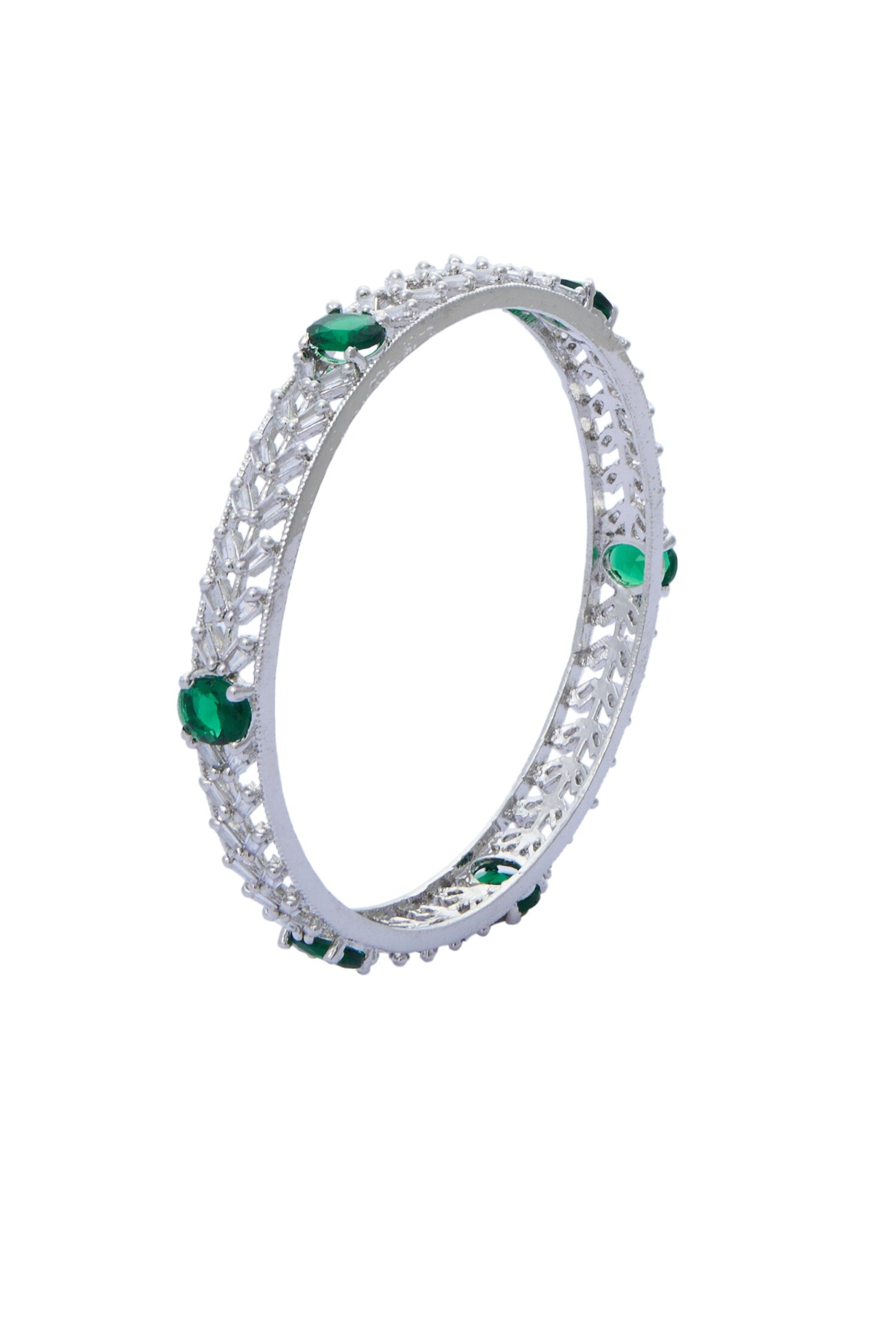 Zircon Embellished Bangles - Set of 4 