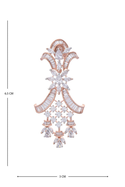 Zircon & Emerald Stone Embellished Necklace Set 