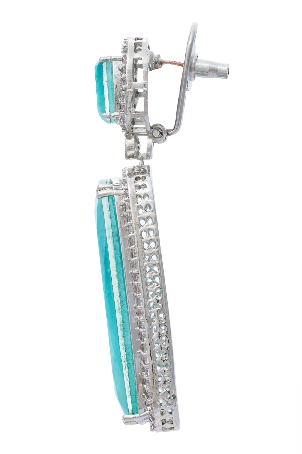 Zircon Embellished Dangler Earrings 