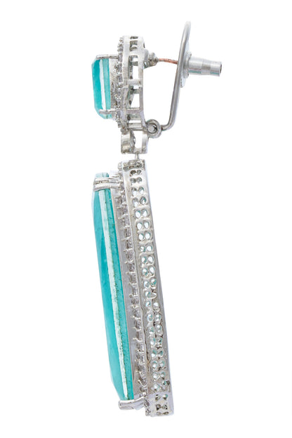Zircon Embellished Dangler Earrings 