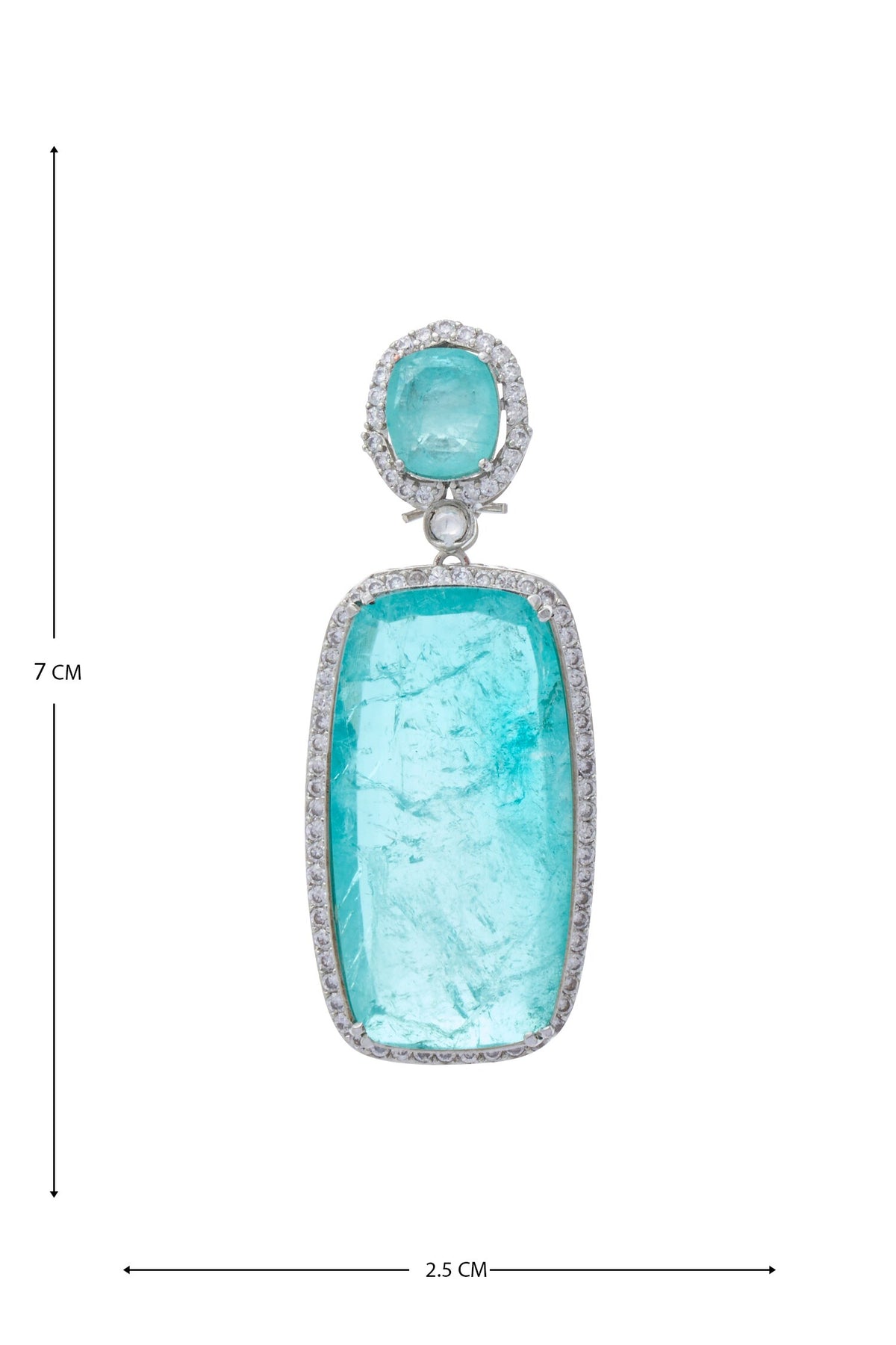 Zircon Embellished Dangler Earrings 