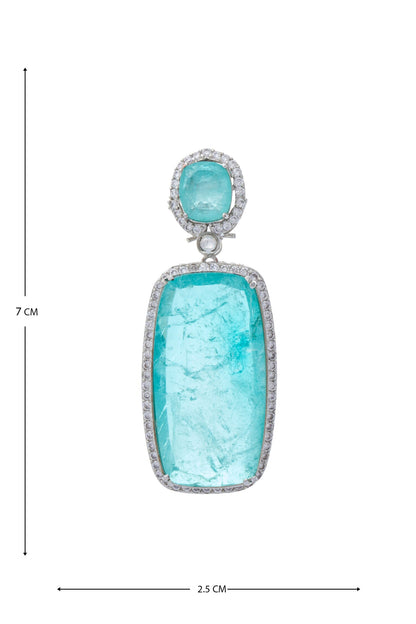 Zircon Embellished Dangler Earrings 