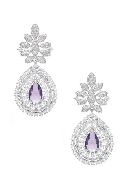 Tear Drop Cutwork Dangler Necklace Set 