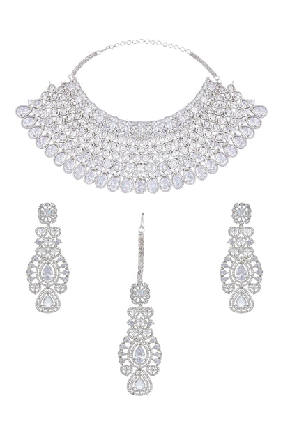 Zircon Cutwork Embellished Jewellery Set 