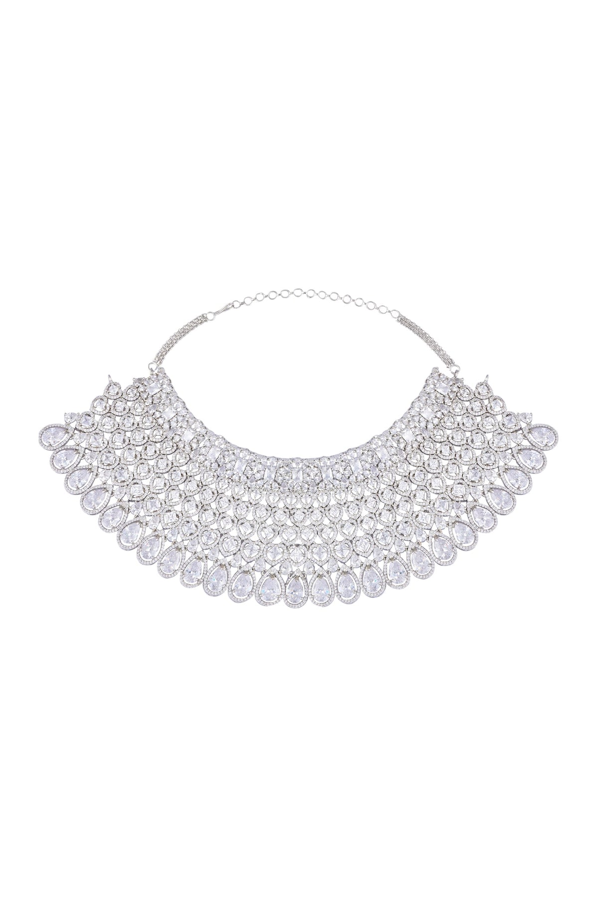 Zircon Cutwork Embellished Jewellery Set 