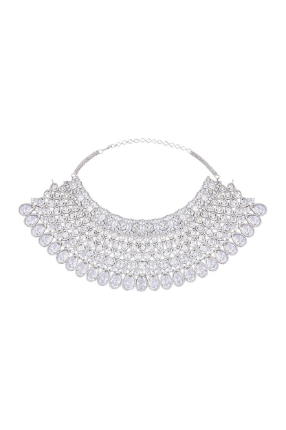 Zircon Cutwork Embellished Jewellery Set 