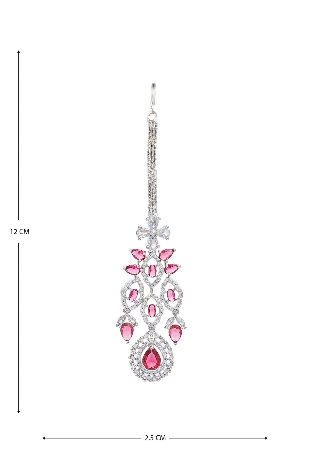 Ruby Stone Cutwork Embellished Jewellery Set 