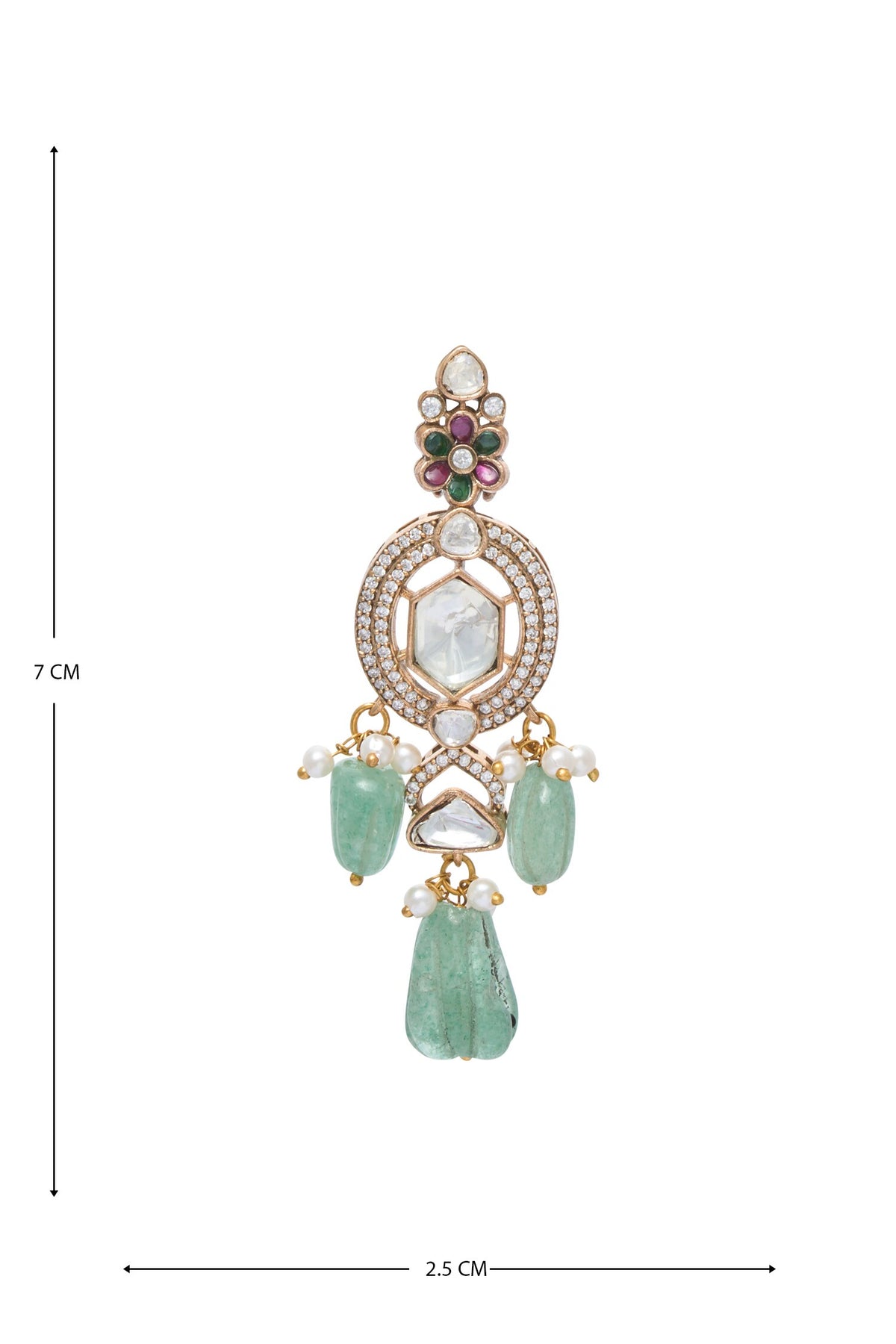 Moissanite Polki Embellished Necklace Set 