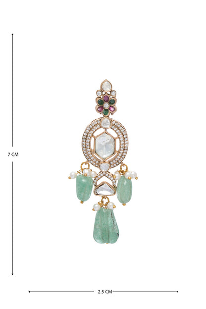 Moissanite Polki Embellished Necklace Set 