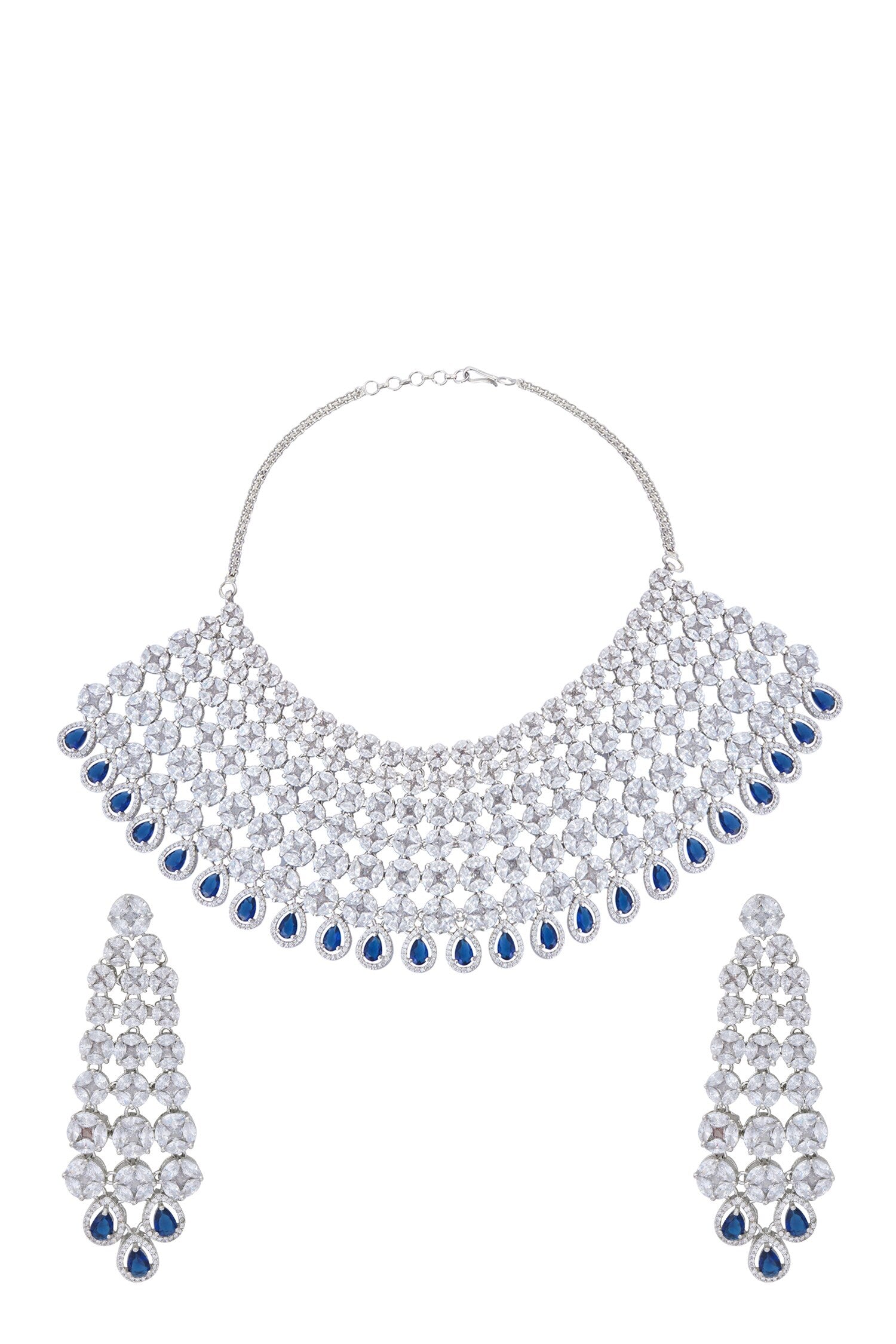 Zirconia Embellished Necklace Set 