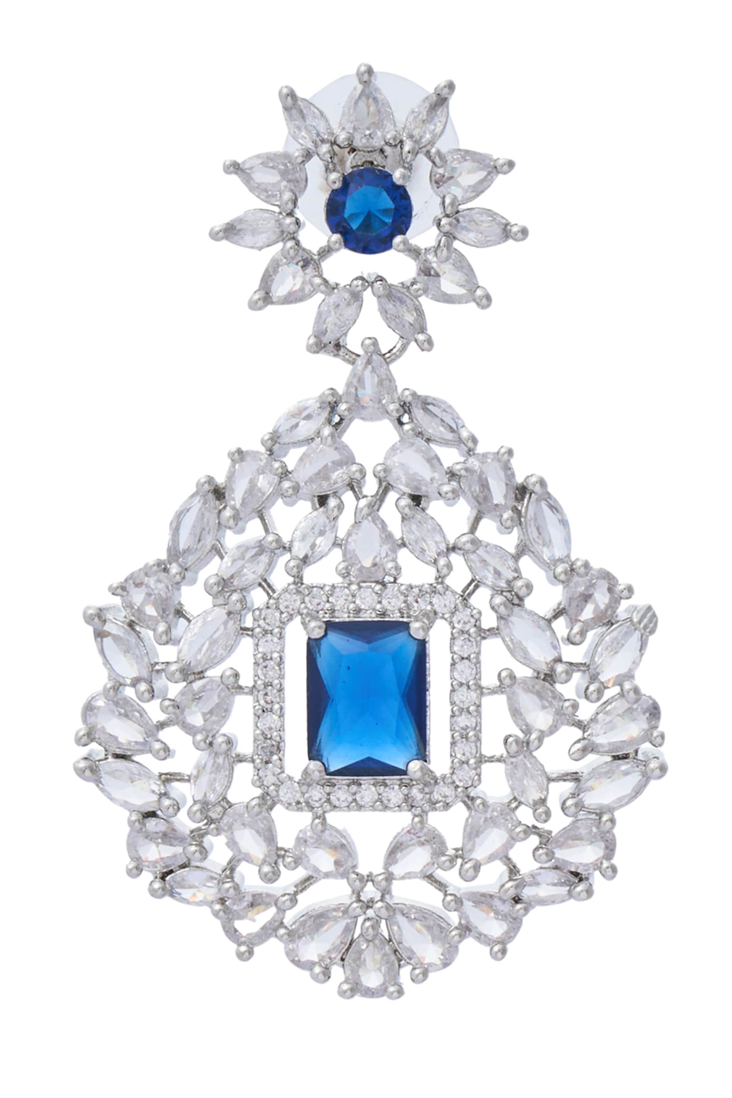 Zirconia Embellished Pendant Necklace Set 