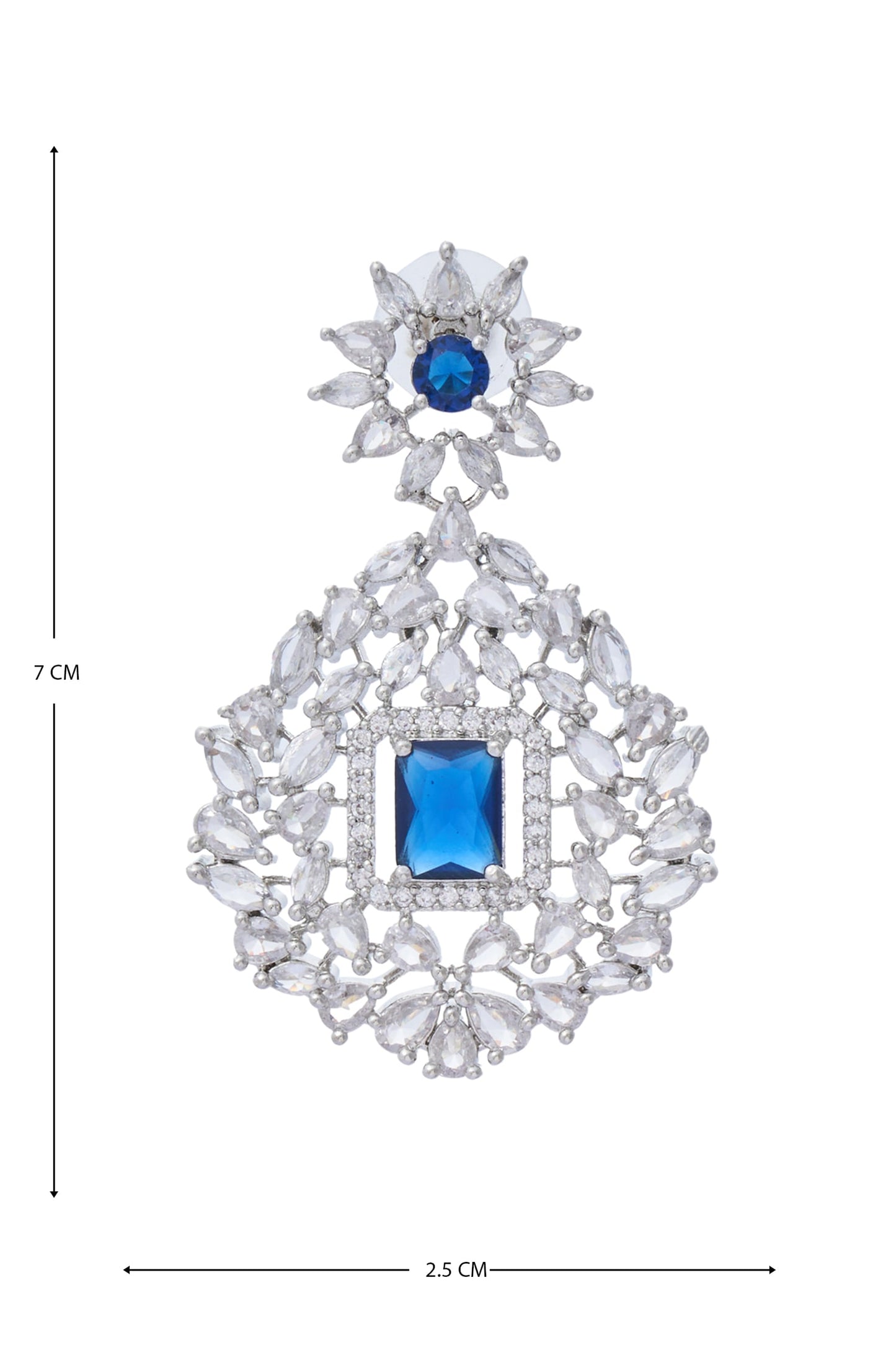 Zirconia Embellished Pendant Necklace Set 