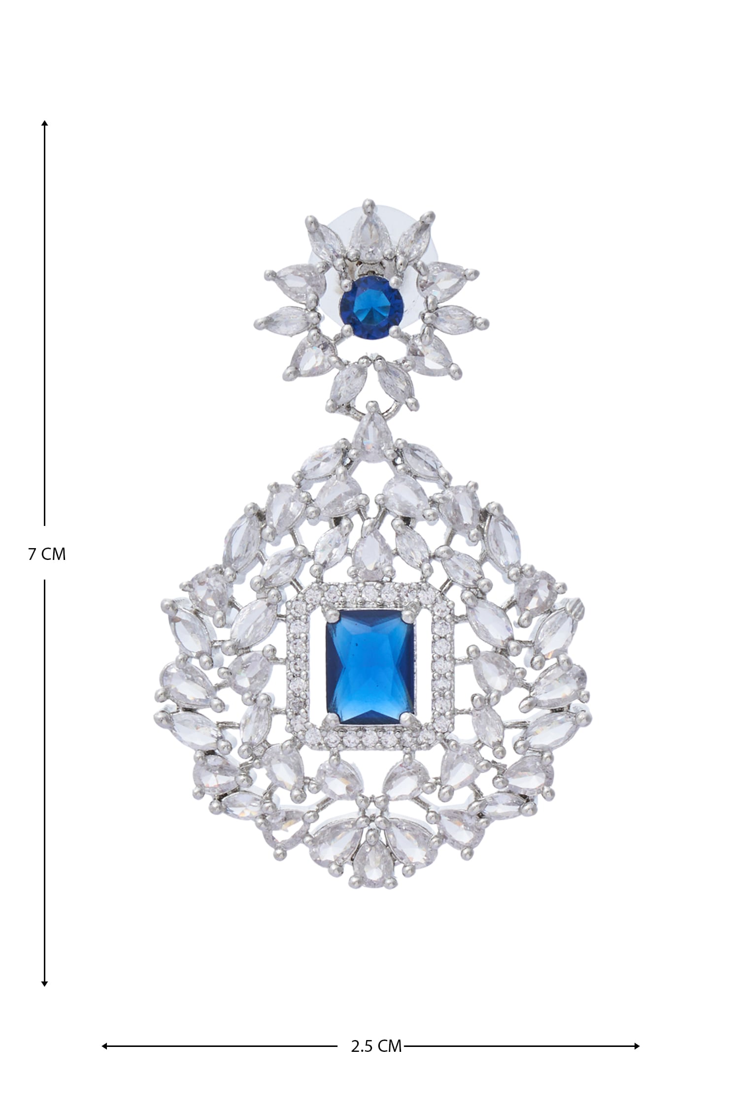 Zirconia Embellished Pendant Necklace Set 
