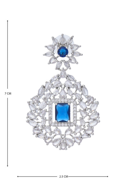 Zirconia Embellished Pendant Necklace Set 