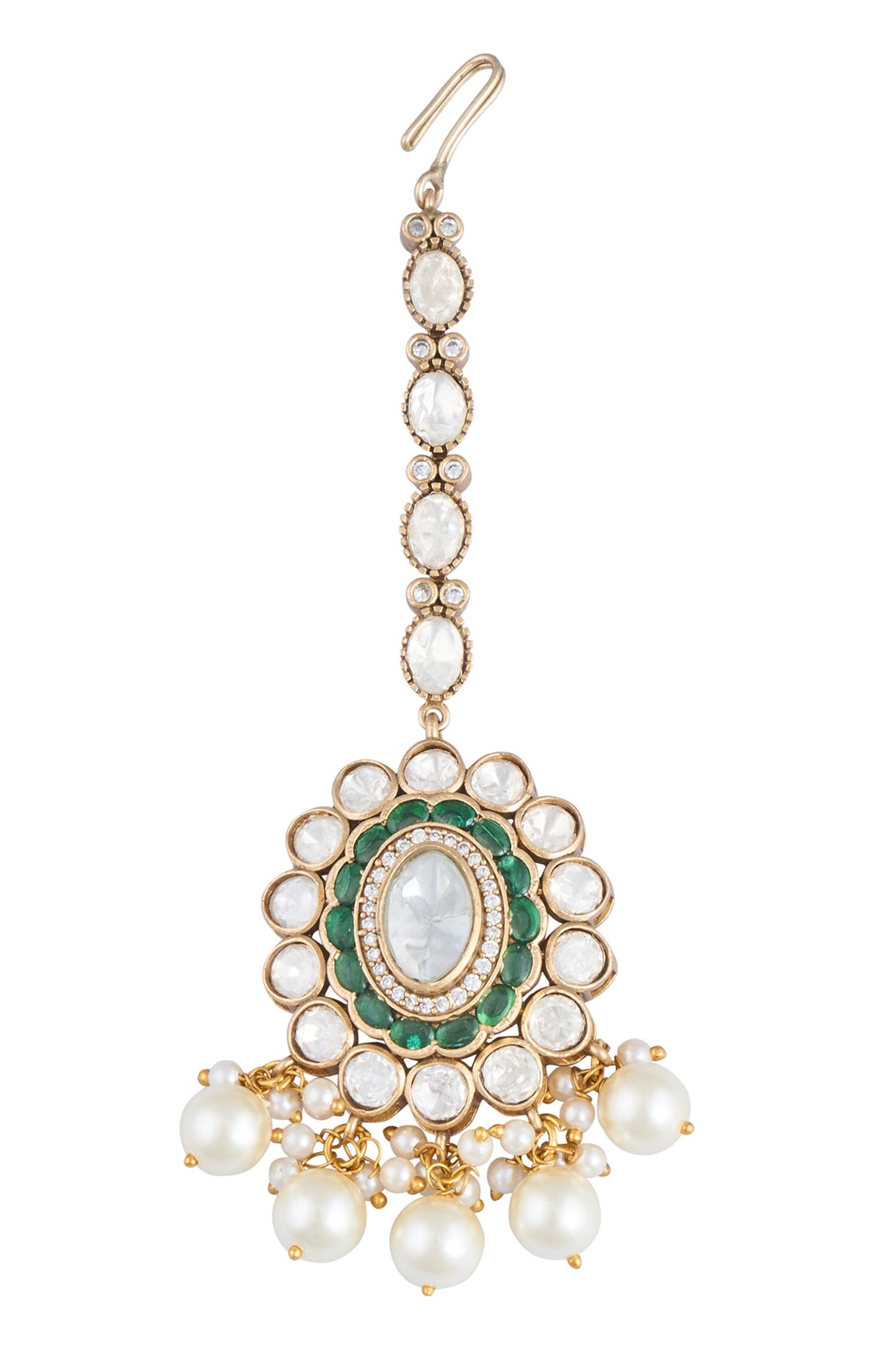 Moissanite Polki Studded Necklace Set 