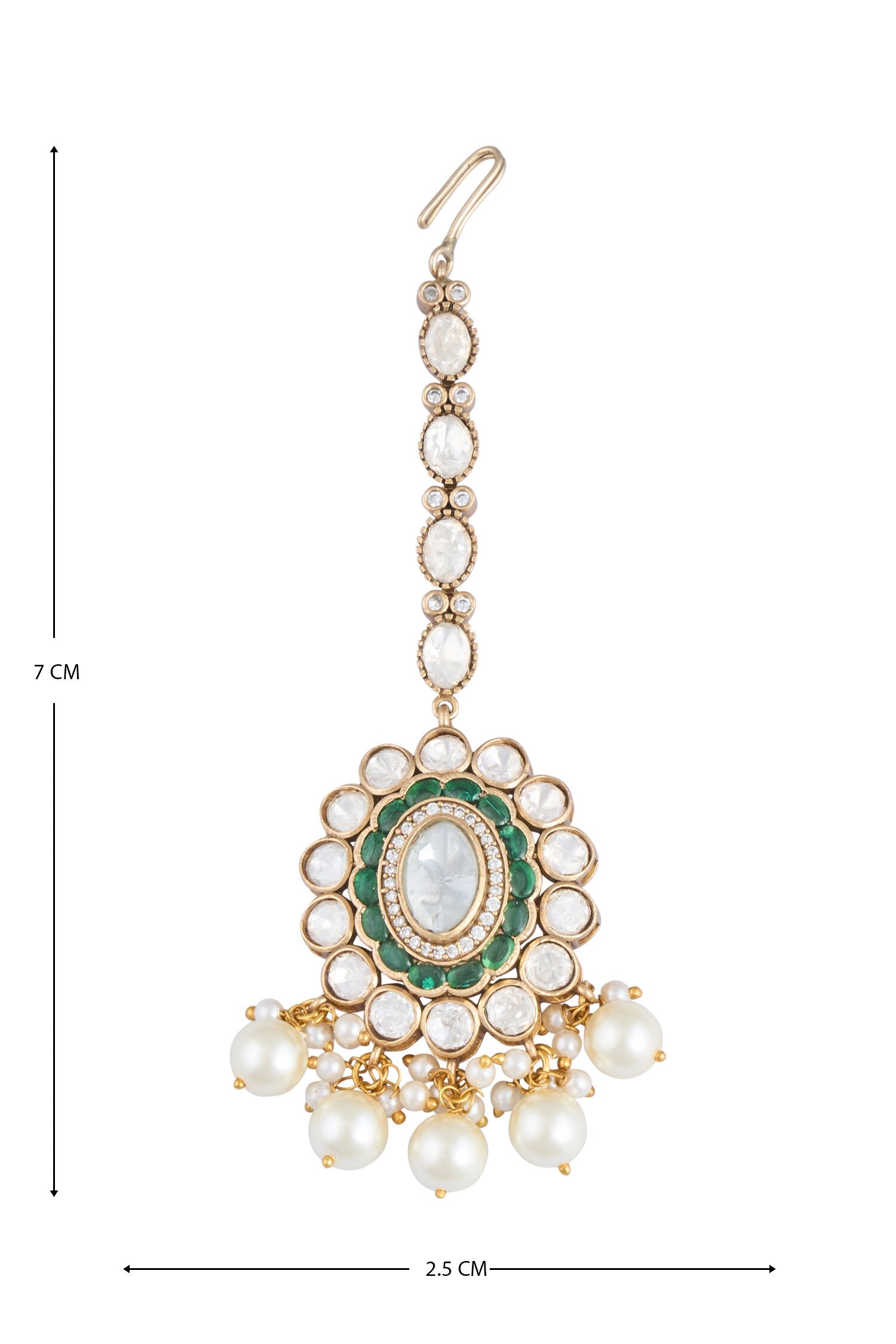 Moissanite Polki Studded Necklace Set 