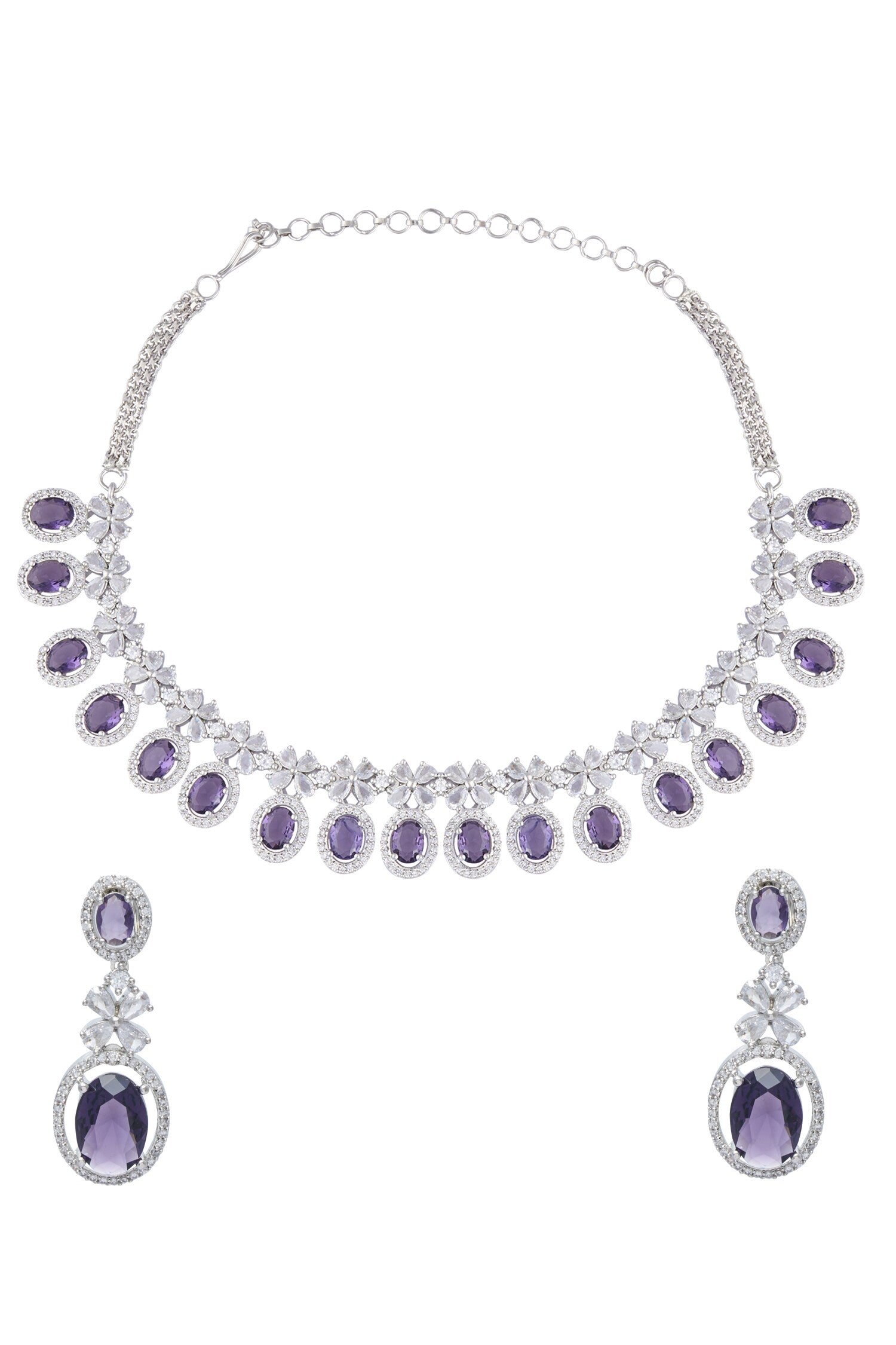 Zirconia Embellished Necklace Set 