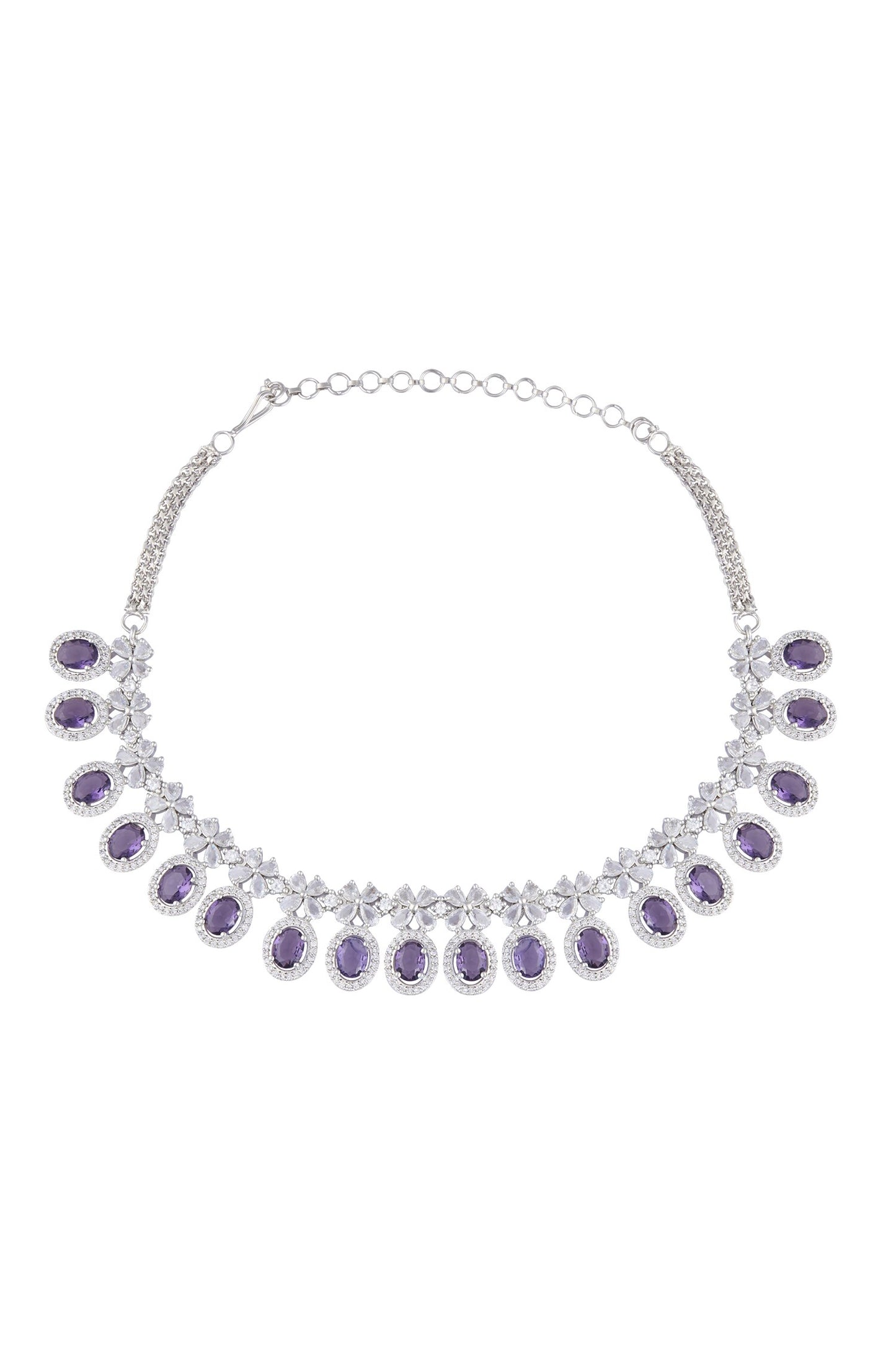 Zirconia Embellished Necklace Set 