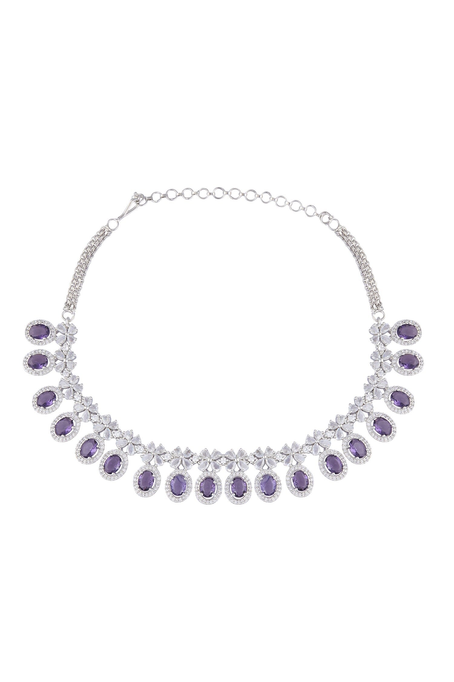 Zirconia Embellished Necklace Set 