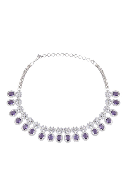 Zirconia Embellished Necklace Set 