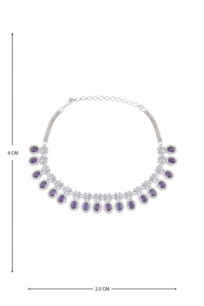 Zirconia Embellished Necklace Set 