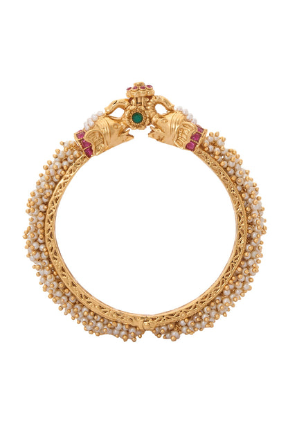 Pearl Tassel Jadau Bangles-Set of 2 