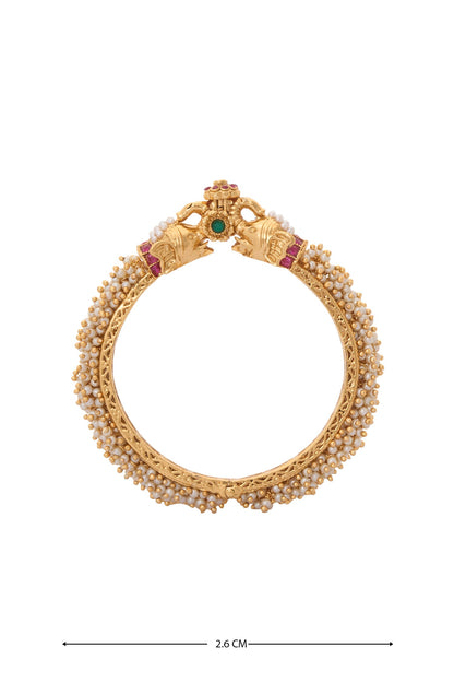 Pearl Tassel Jadau Bangles-Set of 2 