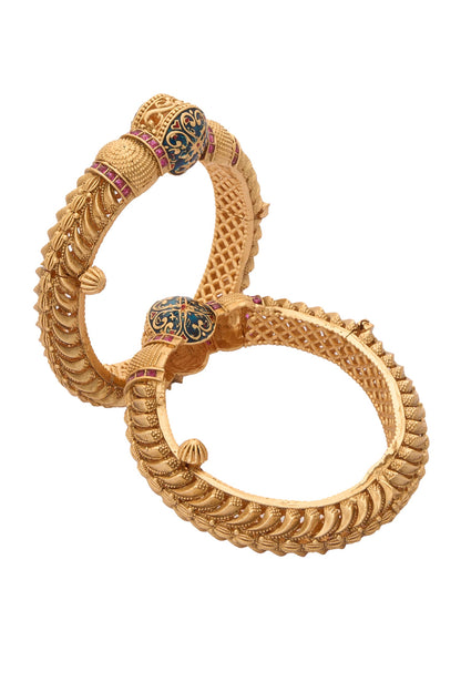 Stone Studded Jadau Bangles-Set of 2 