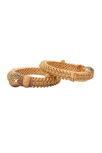 Stone Studded Jadau Bangles-Set of 2 