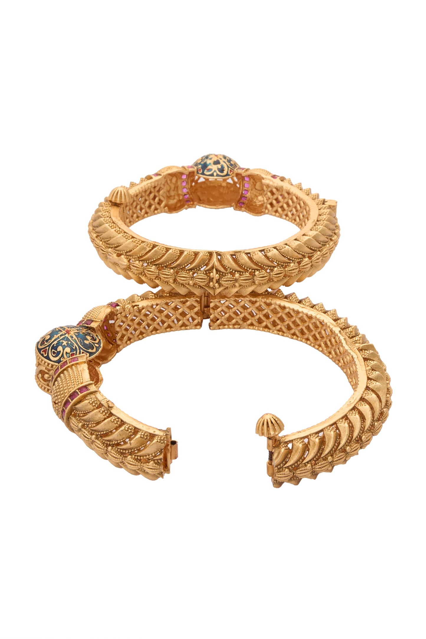 Stone Studded Jadau Bangles-Set of 2 