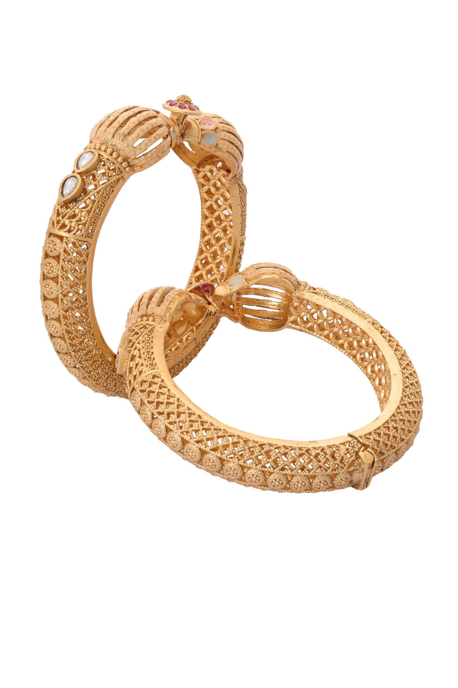 Rawa Work Jadau Bangles-Set of 2 