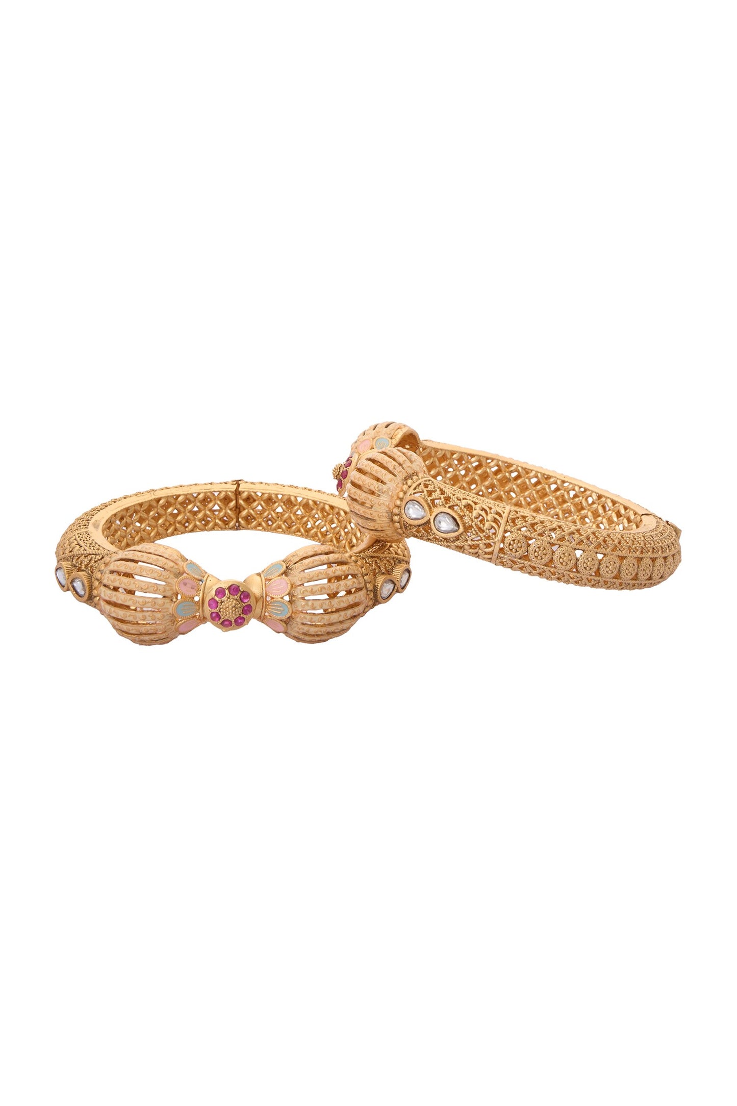 Rawa Work Jadau Bangles-Set of 2 