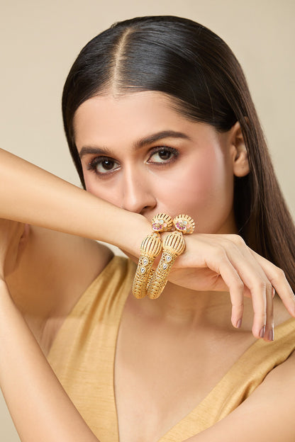 Rawa Work Jadau Bangles-Set of 2 