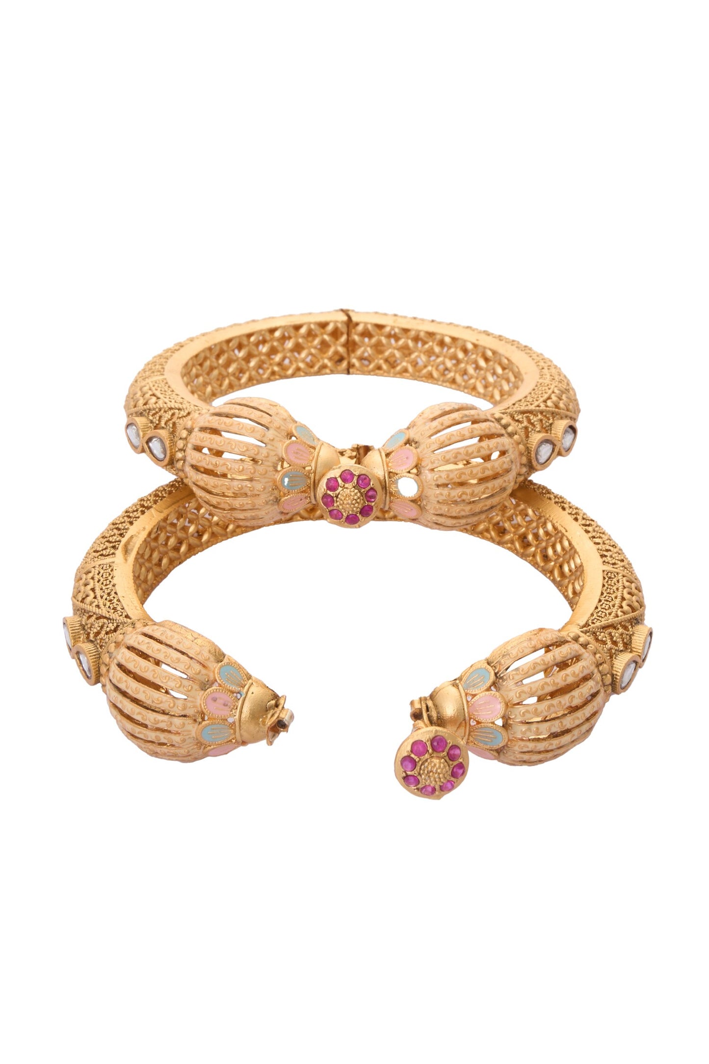 Rawa Work Jadau Bangles-Set of 2 