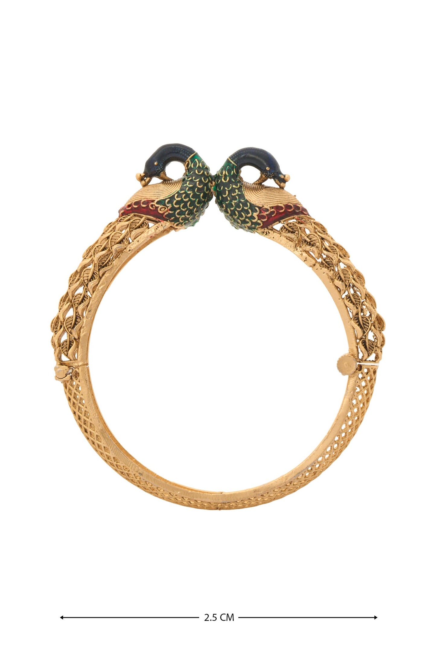 Enamel Peacock Bangles-Set of 2 