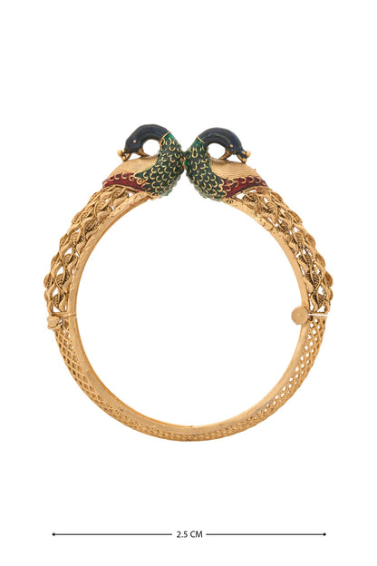 Enamel Peacock Bangles-Set of 2 