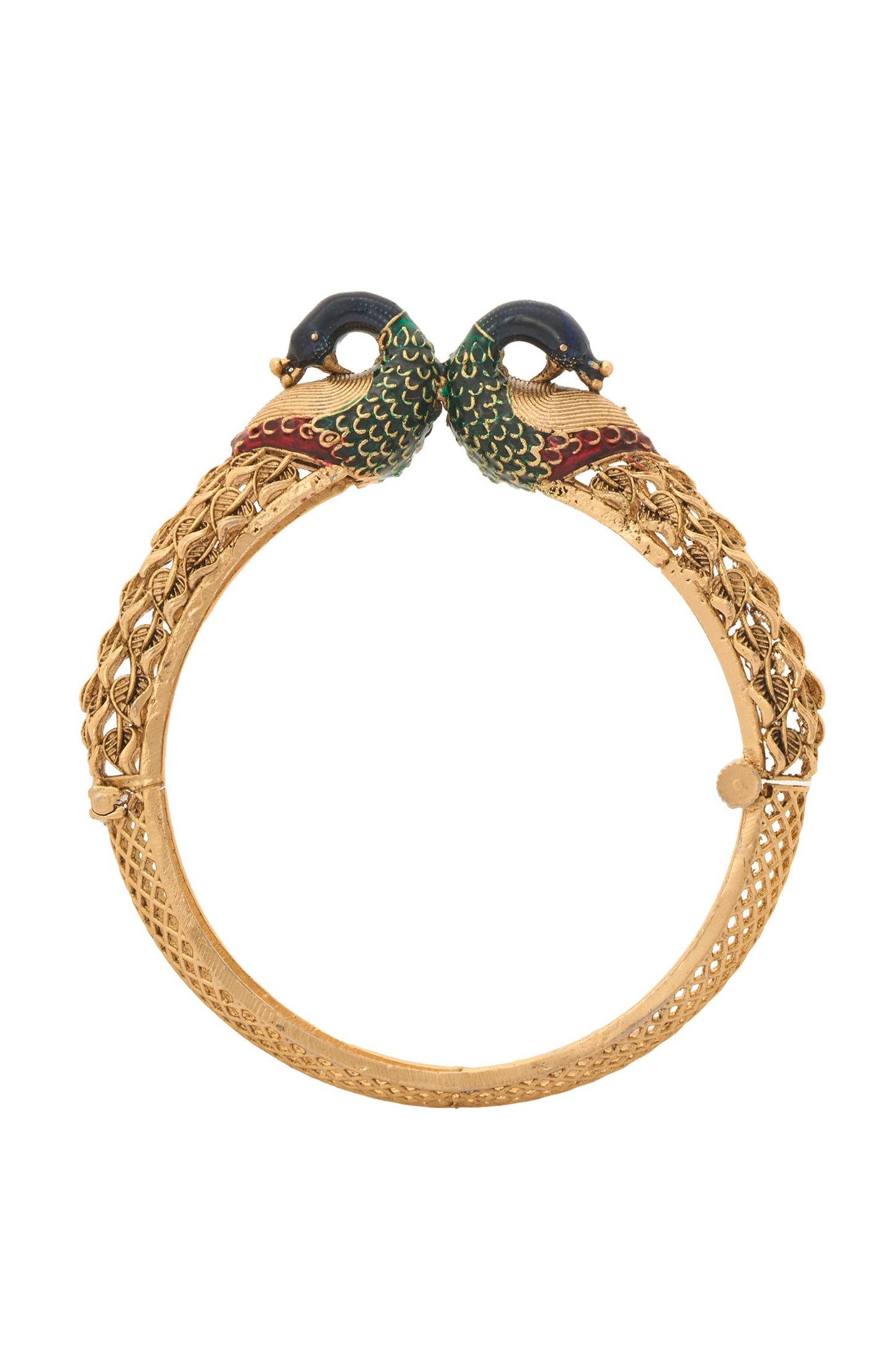 Enamel Peacock Bangles-Set of 2 